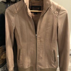 Mackage cream/beige XS leather jacket